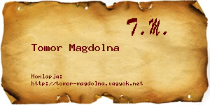 Tomor Magdolna névjegykártya