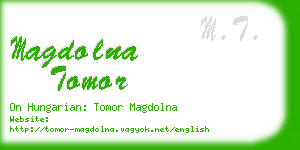 magdolna tomor business card